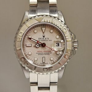 Rolex Ladies Yacht Master Platinum Bezel Silver Dial 169622