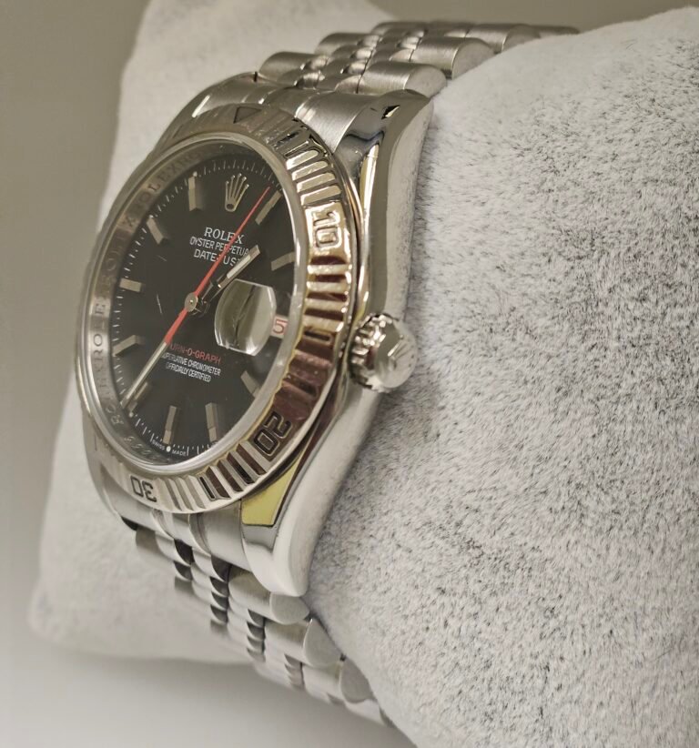 Rolex DateJust Turn-O-Graph Black Dial Stainless Steel Jubilee 116264 - Image 2