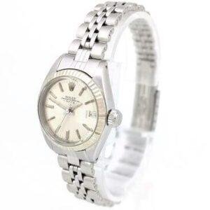 Rolex Ladies DateJust 26mm Stainless Steel Jubilee Silver Dial No Numerals  6917