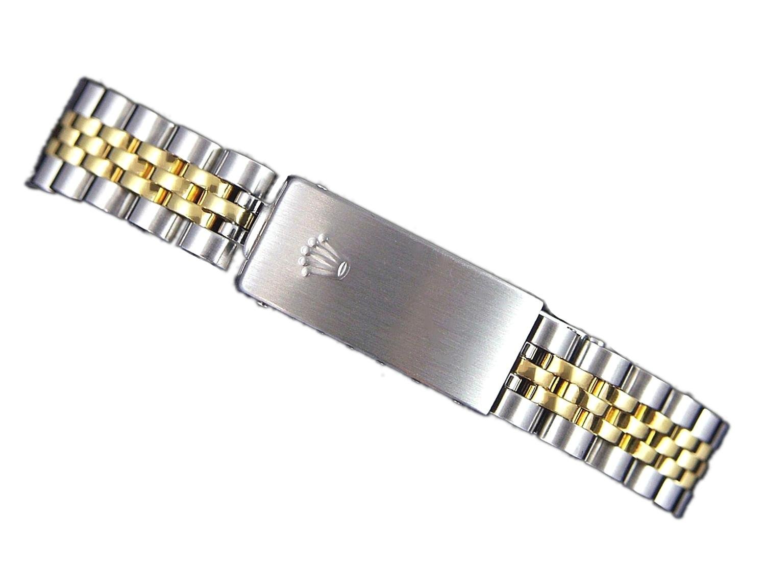 Ladies Rolex Datejust 26mm Yellow Gold Stainless Steel Custom Mother of Pearl String Diamond Dial Gold Diamond Bezel - Image 3